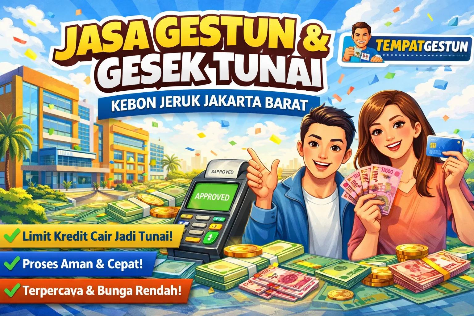 Jasa gestun dan gesek tunai Kebon Jeruk Jakarta Barat - TempatGestun