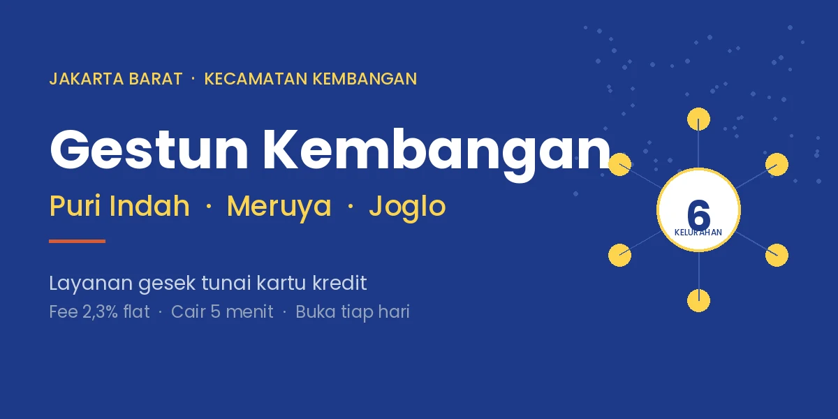 Gestun Kembangan — layanan di Puri Indah, Meruya, Joglo, dan 6 kelurahan kecamatan Kembangan Jakarta Barat